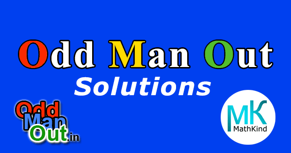 Odd Man Out Solutions Mathkind